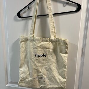 ripple+ Cream Canvas Tote Bag